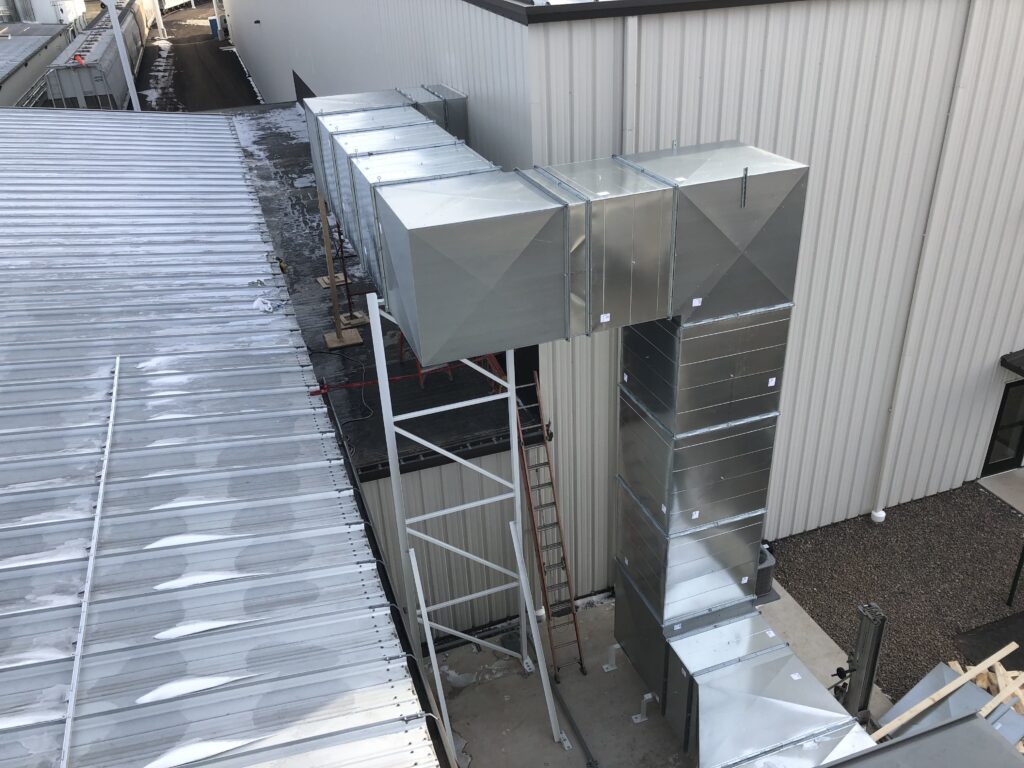 Duct work outside of building